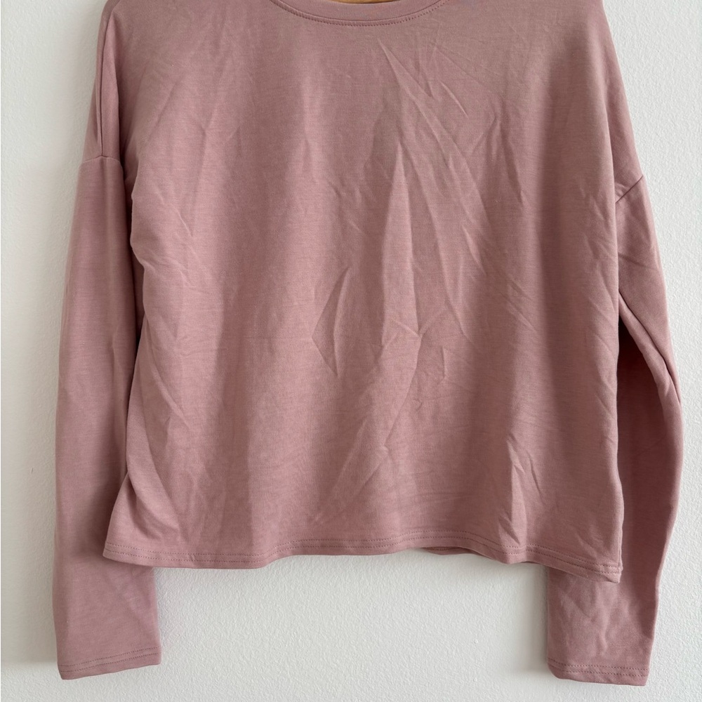 Relaxed Pink Long Sleeve Sweatshirt